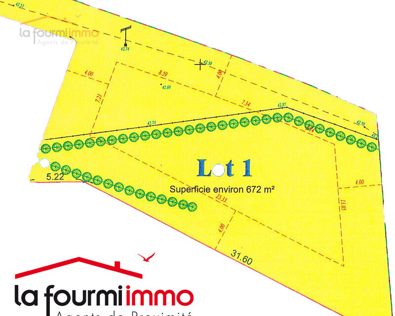 Terrain de 672m² déjà divisé au pied des Albères - Terrain 1