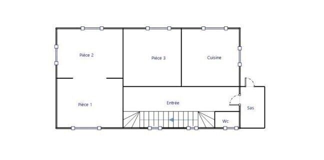 Maison 7 pièces 110 m²  - Croquis rdc