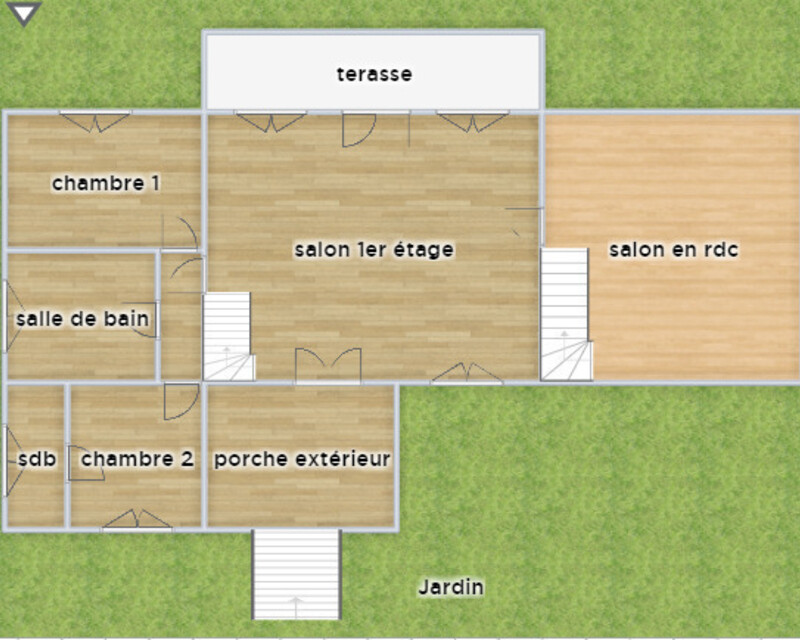 Maison de Campagne et son parc arboré - plan 1er étage