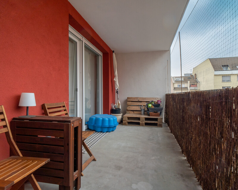 Appartement 3 pièces récent,  balcon, garage en sous sol - balcon 