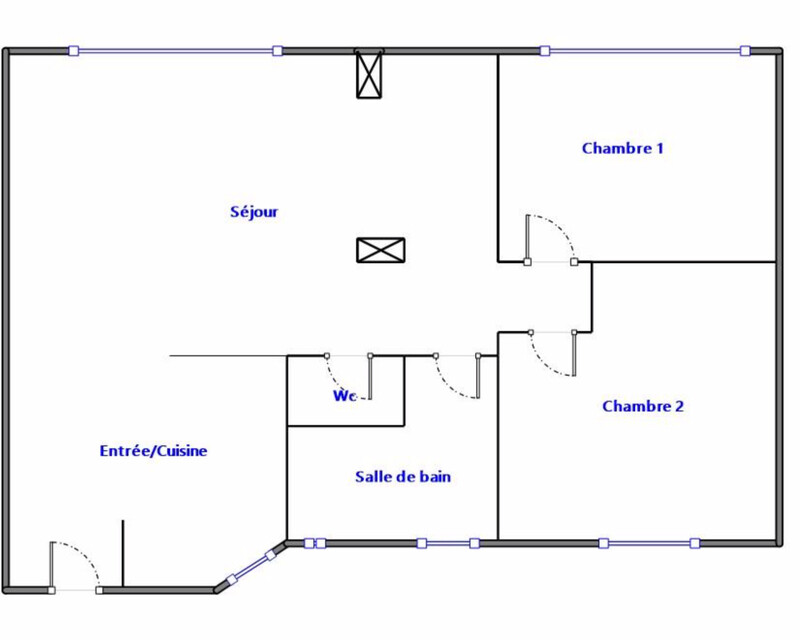 Bel appartement traversant à Colombes-Les Vallées 3 pièces 66 m² - Plan a