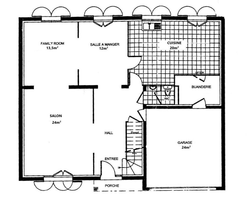 62223 Sainte-Catherine - Maison individuelle - 165m² - Plan rdc