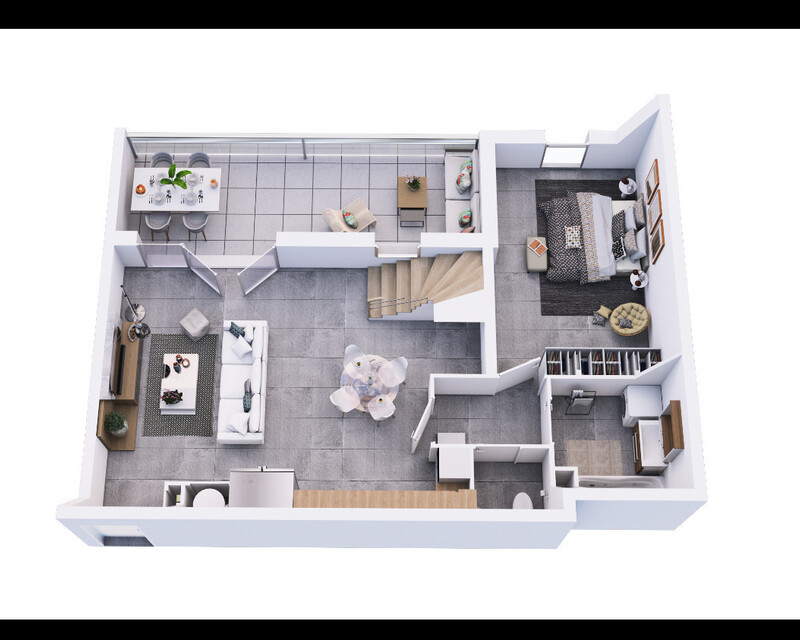 Sous Compromis /  12ème / Duplex T5 / Terrasse - Plan c