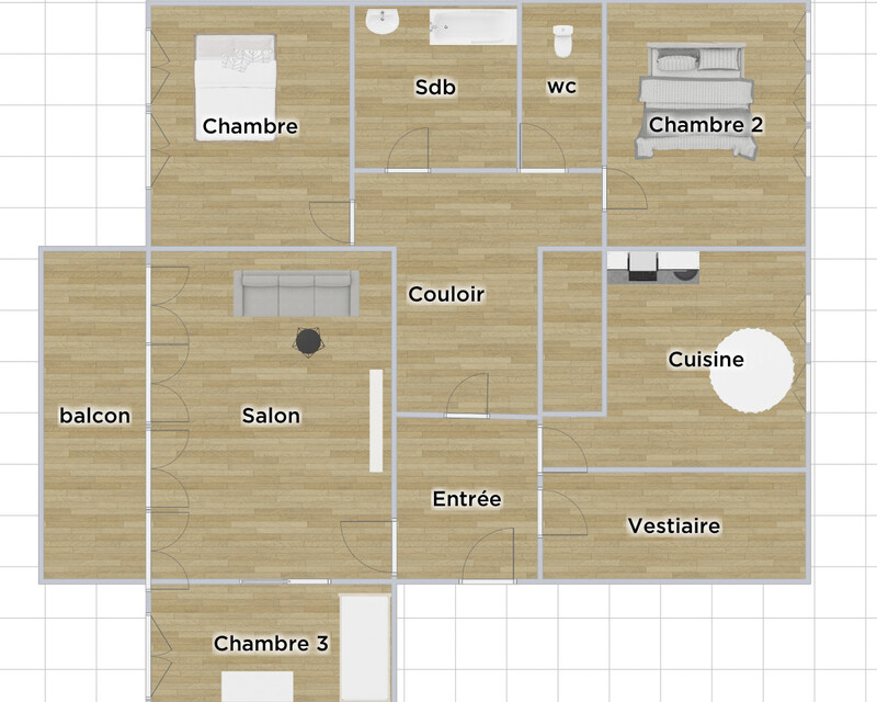 F4, 74m2, Le Perreux sur Marne - Plan
