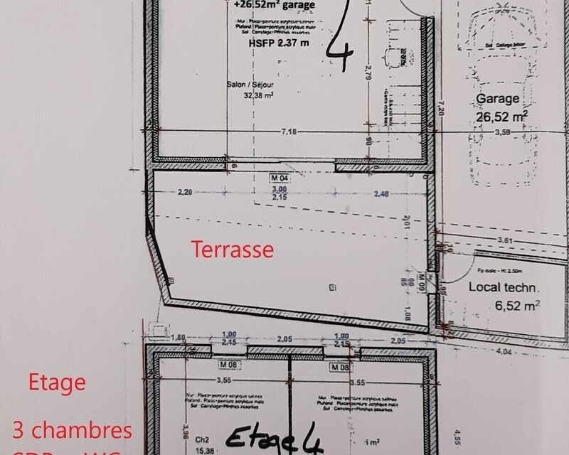 Maison 118 m² + terrasse + garage - Modif