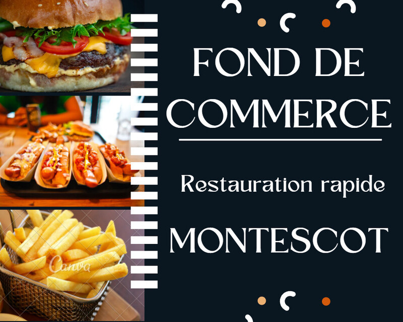 Restauration rapide, pizzeria Montescot - Fond de commerce