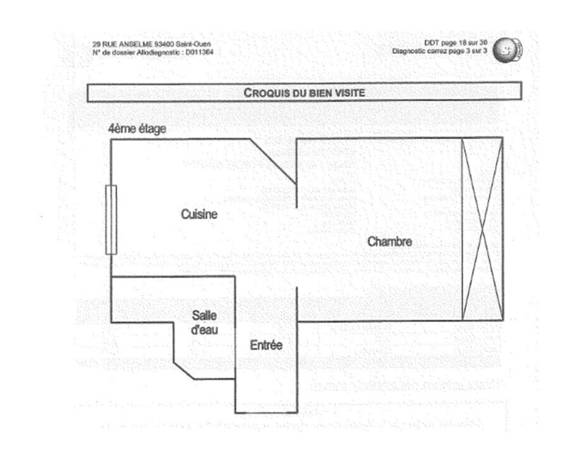 Studio aux portes de Paris à Saint Ouen ! - Plan studio 