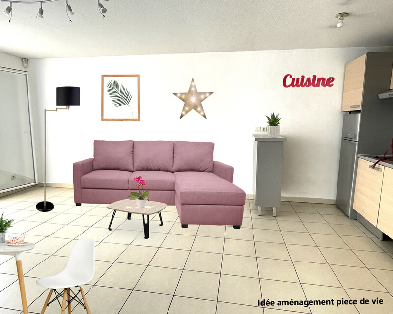 Vénissieux T3 de 63.29m² + parking s.sol + balcon 7.65 m² - Idée aménagement séjour2