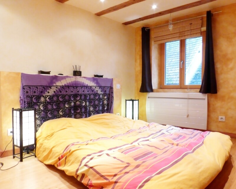 Chaleureuse Maison au coeur du village de Soultzbach-les-Bains - chambre à coucher