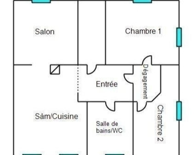 Charmant appartement 4 pièces quartier calme - Plan