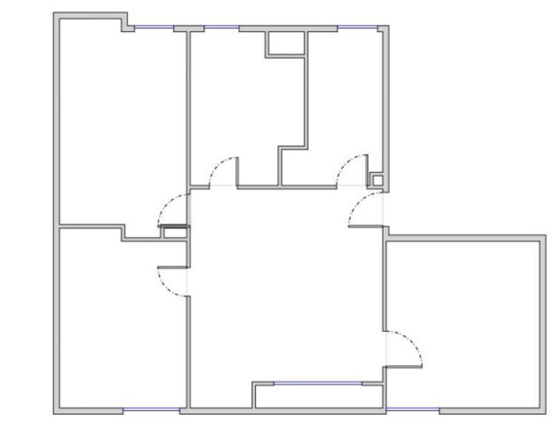 Appartement 4 pièces de 60 m² avec balcon et cave - Plan 2d bezons
