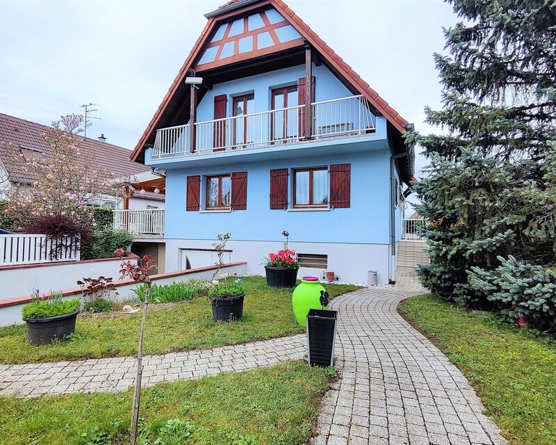 Maison individuelle F5 avec garage et parkings à Wittelsheim (68310) - façade