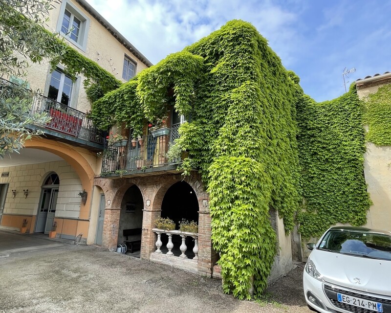 Maison de charme au pied de la cité de Carcassonne - Terrasse couverte 