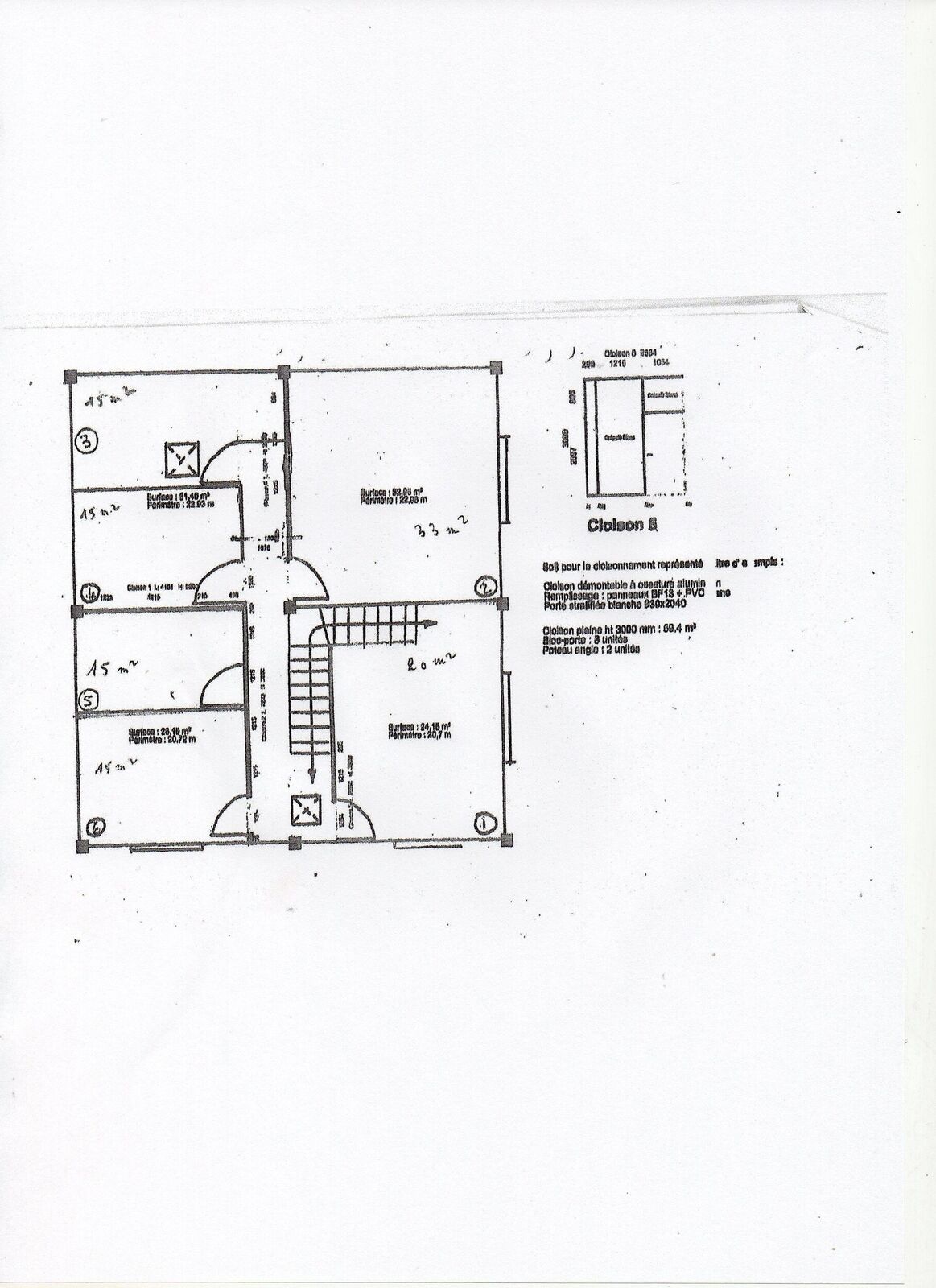 Bureau de 15 m² à Louer à Bailly-Romainvilliers - Plan