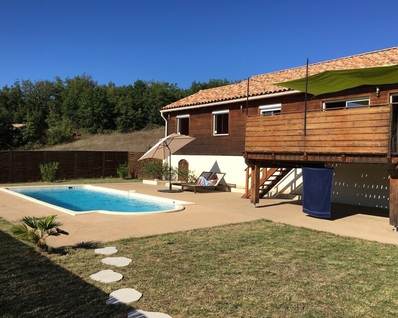 maison en ossature bois avec vue et piscine  - Img 6530