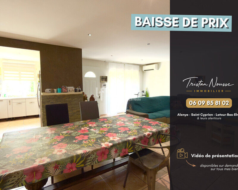 Maison plain-pied 3 faces - 100 m2 - Alenya - 1