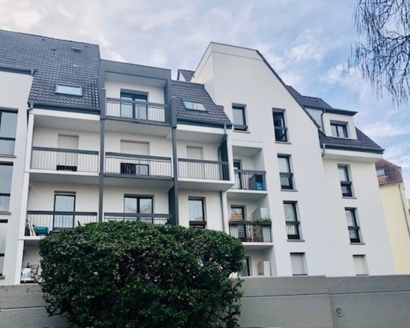 F3 : 2 balcons, garage double. - Photo ext. arr. 2  f3 residence les jardiniers eckbolsheim 20231127