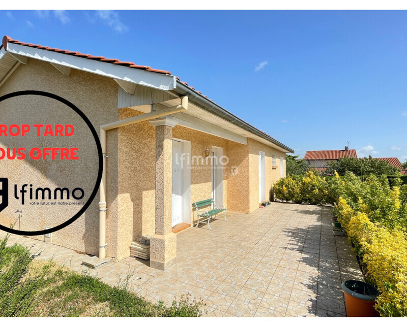 Maison plain pied  3 ch bureau 97 m² terrain 817 m² - Sous offre pascale vartanian lfimmo la federation de l immobilier mornant