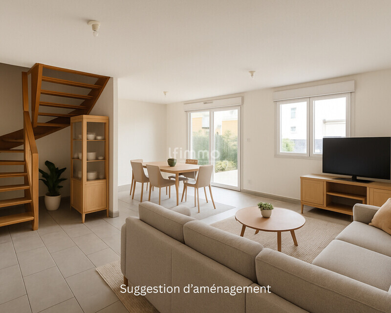 Duplex recent avec jardin, 5 chambres   - Suggestion d aménagement du salon