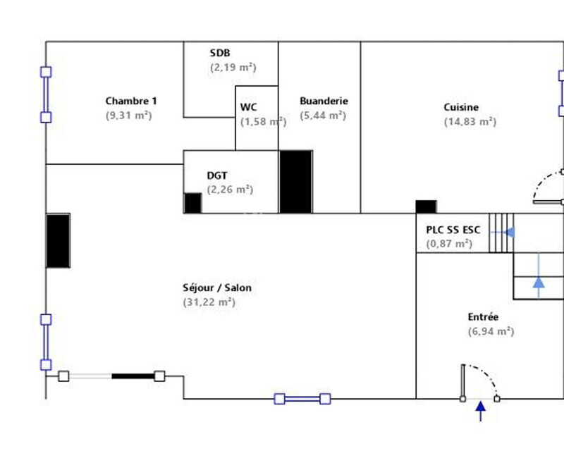 Belle villa avec 5 chambres, au calme,  jardin 765 m² - Bas maison st genis