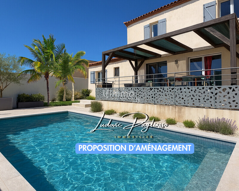 Maison familiale 5 chambres avec jardin et vue dégagée à Narbonne - Proposition d amenagement ext