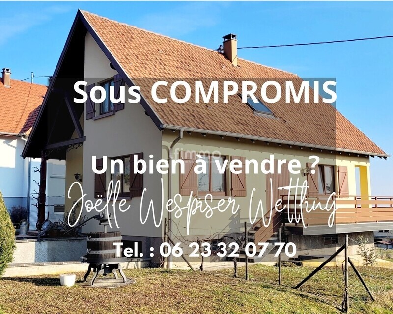 Viagé occupé- Maison et terrain constructible à Bischoffsheim  - Sous compromis un bien à vendre  joëlle wespiser wettling tel.  06 23 32 07 70  1 