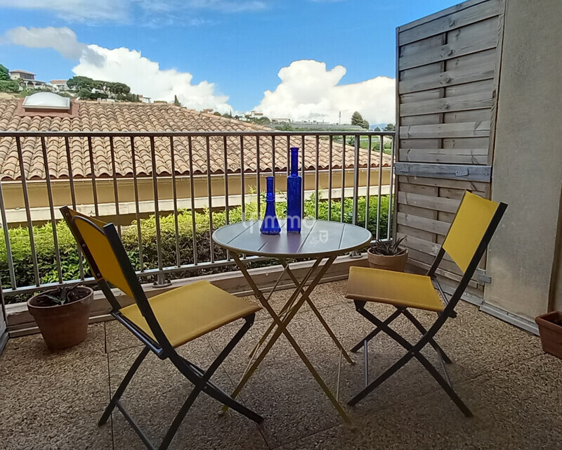 Nice Fabron -Studio lumineux avec terrasse et parking privée - Photo terrasse