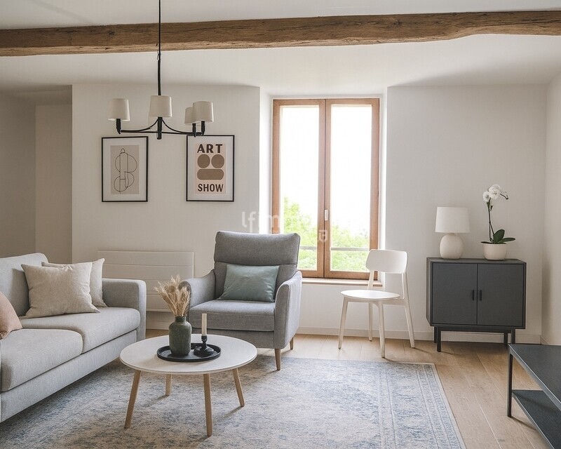 Vivez la douceur du Sud, face au Canal du Midi - Salon scandinave lumineux et épuré