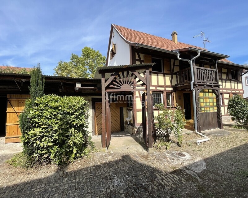 Maison alsacienne de caractère avec jardin et dépendances - Fac ºace et de üpendances cour