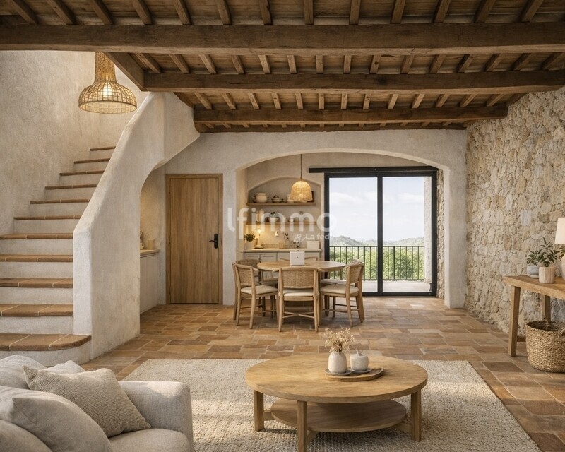 Donnez vie à 140 m² au cœur du village de Talairan - Escalier courbé et charme rustique