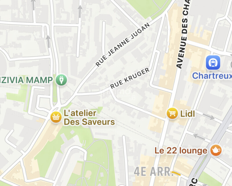 Eglise des Chartreux - T3 57m2 + Balcon&Cave - Carte