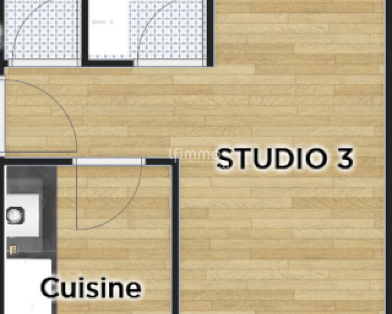 Investissement locatif - Studio - Gennevilliers Village - Plan studio 1er gauche