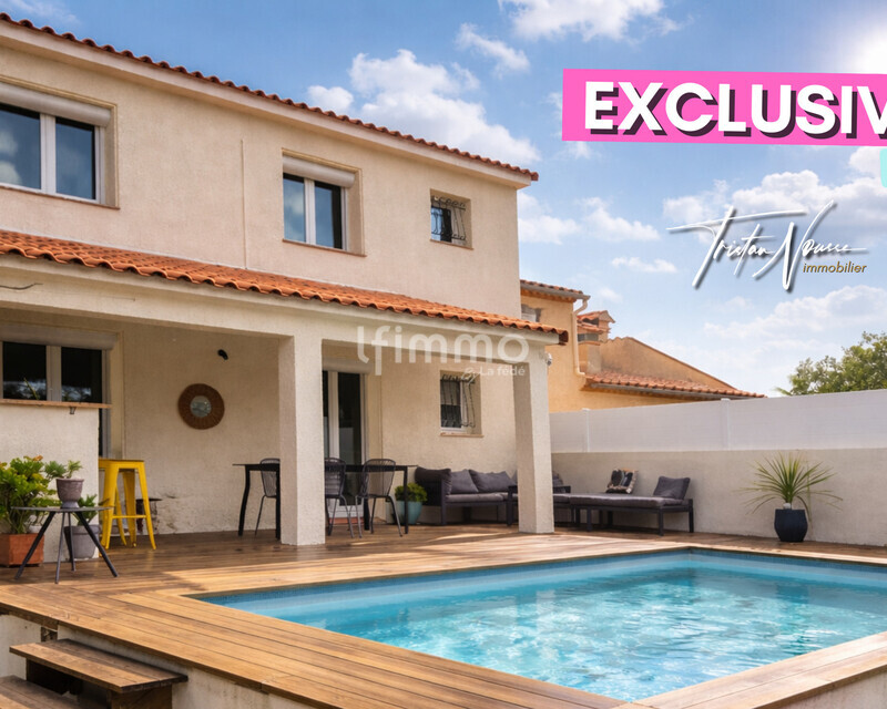 Maison 3 faces de 120 m2 - 4 chambres - Villeneuve de la Raho - Goblet photo couv