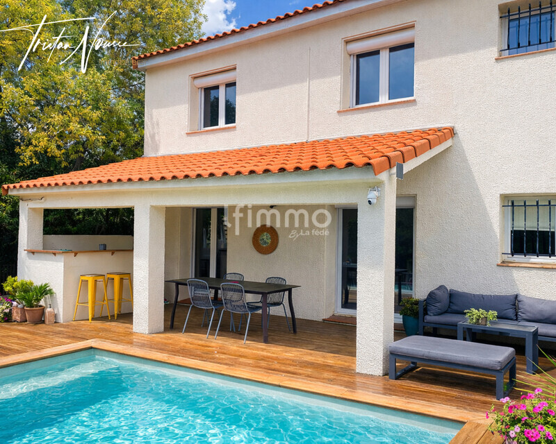 Maison 3 faces de 120 m2 - 4 chambres - Villeneuve de la Raho - 2