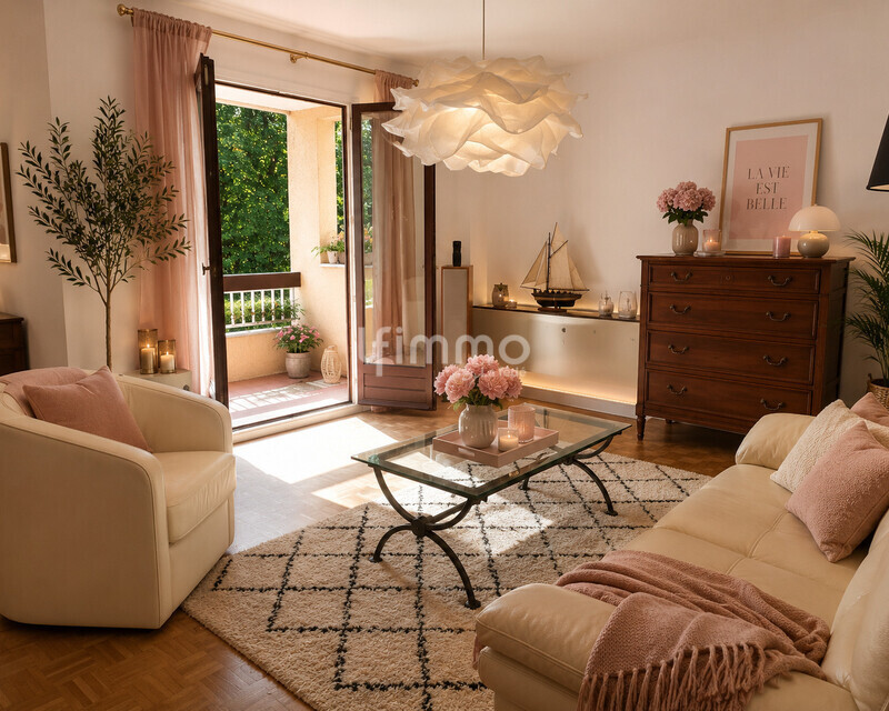  T4 bis familial de 109 m² 3/4ch Vue Alpes  - idée déco salon