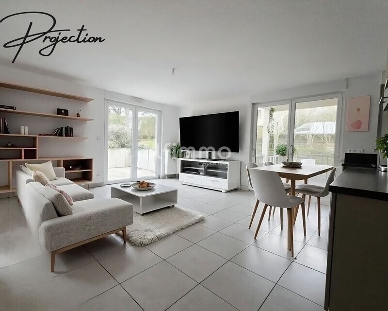 4P, 86m2, rez-de-jardin sud, proche gare de Barr - Projection pièce de vie  2 