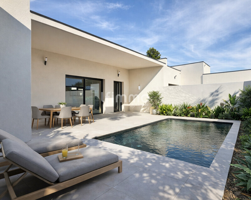 Maison T4 récente plain-pied avec piscine –  proche Narbonne - Amenagement piscine