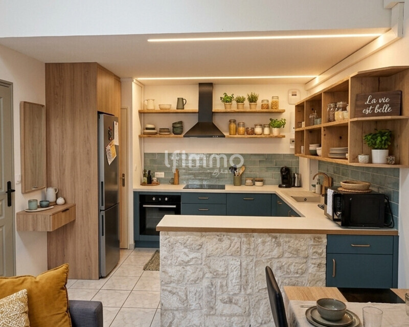 T3 de 73 m² 62 Carrez 2 ch. espace bureau, garage 22 m² + cave - Sejour cuisine remanié