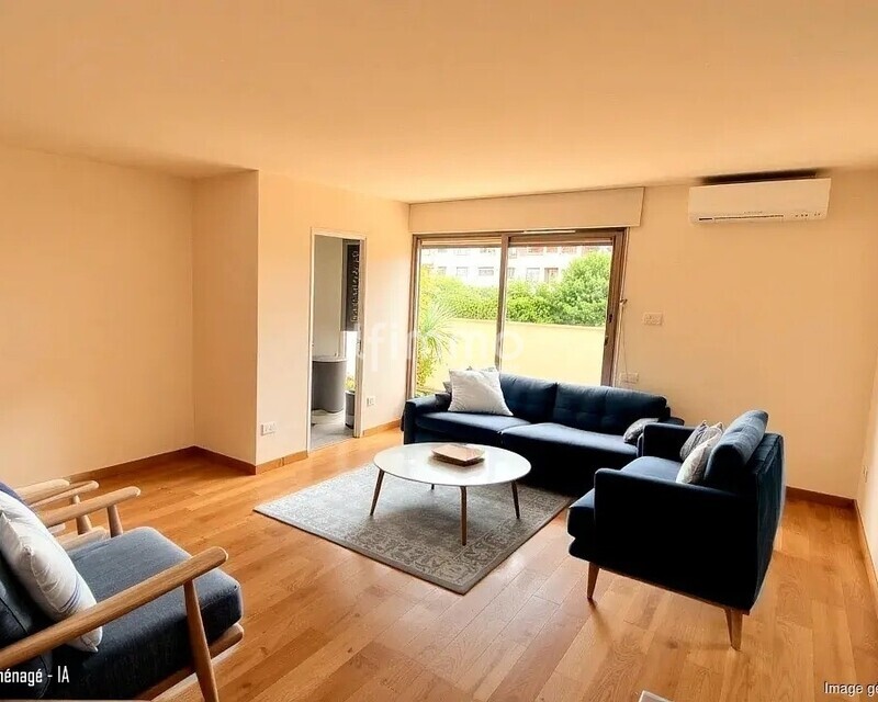 T2 57 m² – Résidence seniors avec services – Marseille 8ᵉ - Salon aménagé final ia