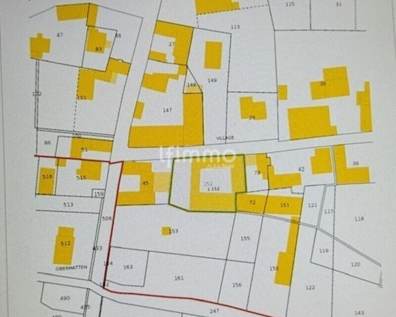 Maison individuelle 9 pièces/parcelle 981 m² - Extrait cadastral  maison grassendorf