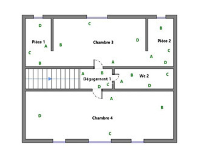 Maison 6 pièces  - Plan 1er étage