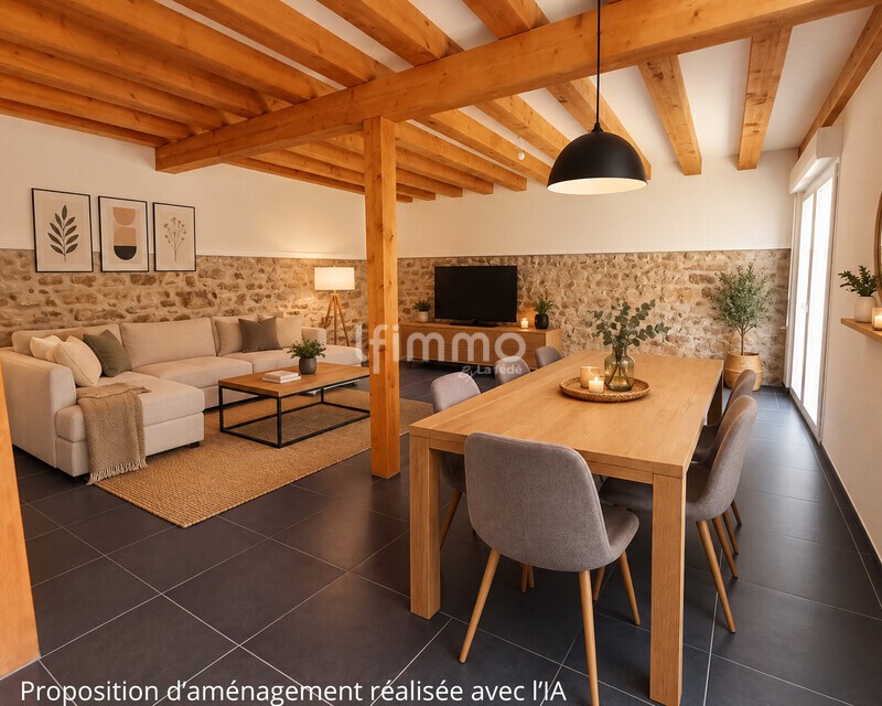 Corps de ferme avec Maison de 105 m² - Proposition d aménagement réalisé avec ia