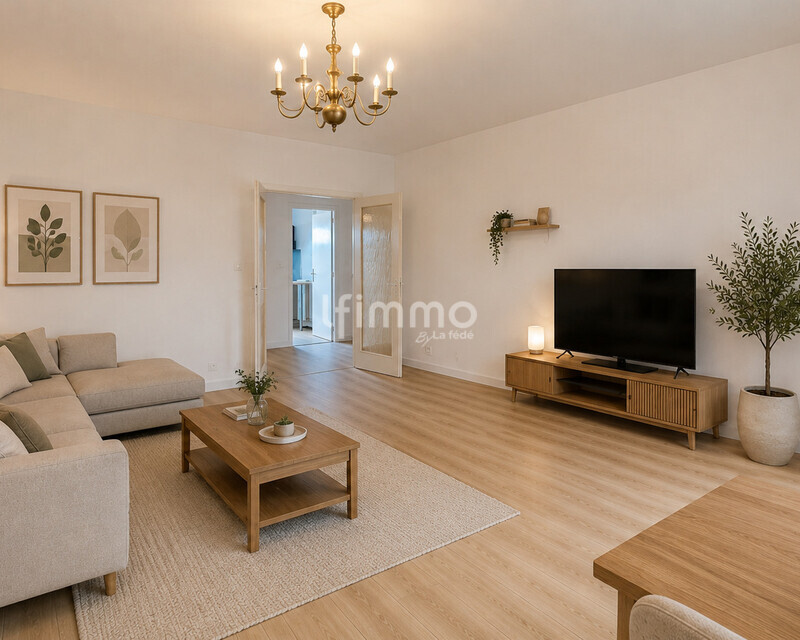 T3 traverant 68 m² + Parking - La Chamberte Montpellier - Salon ia
