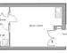 Studio rénové - Montpellier Hopitaux-Facultés - Plan