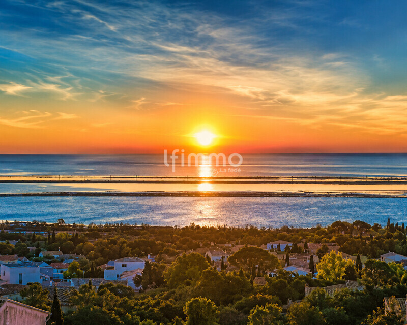 Villa prestige à La Palme – Vue mer, 240 m² et terrain 1 500 m²  - Levé de soleil depuis la maison 
