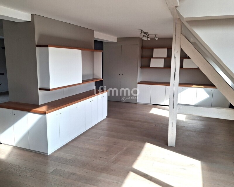 Duplex 119m² Carrez-142m² au sol dernier étage cave garage   - Séjour vue nord vers sud 2