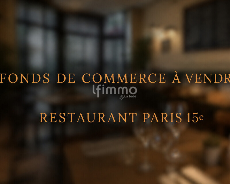 Fonds de commerce restaurant. Paris 15e. Appartement T2. - One image for annonce
