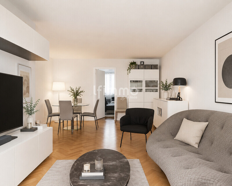 Location Appartement 4 pièces - Balcon - Cave - Parking - Salon 