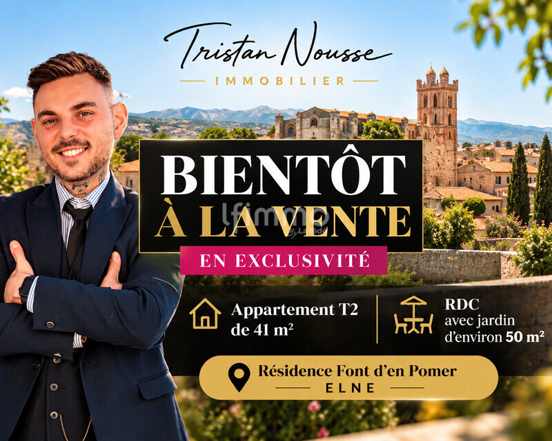 Appartement T2 41 m2 - Rdc - stationnement - Elne - Exclusivité immobilière à elne