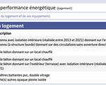 DPE Vue d'ensemble du logement